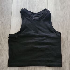 Black Sleeveless Crop Top